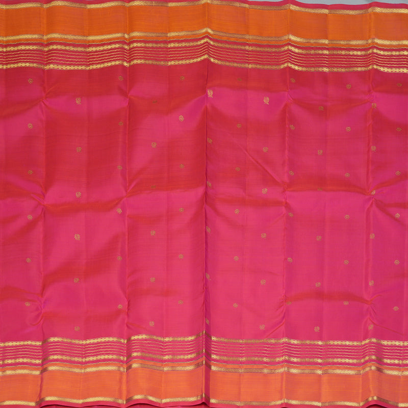 Hayagrivas Handloom Rani Pink Kanjivaram Silk Saree KBF360F4-1