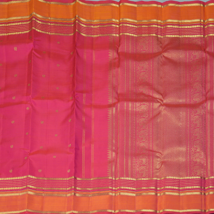 Hayagrivas Handloom Rani Pink Kanjivaram Silk Saree KBF360F4-1