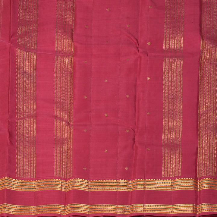 Hayagrivas Handloom Tumeric Yellow Kanjivaram Silk Saree with Maroon Border KBF360F8-1