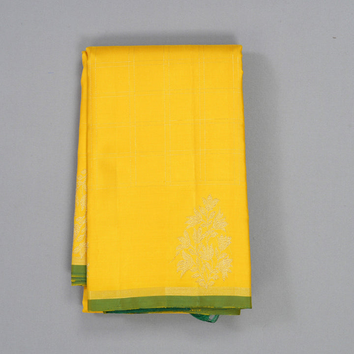 Hayagrivas Handloom Yellow Kanjivaram Silk Saree KBF361F1-1