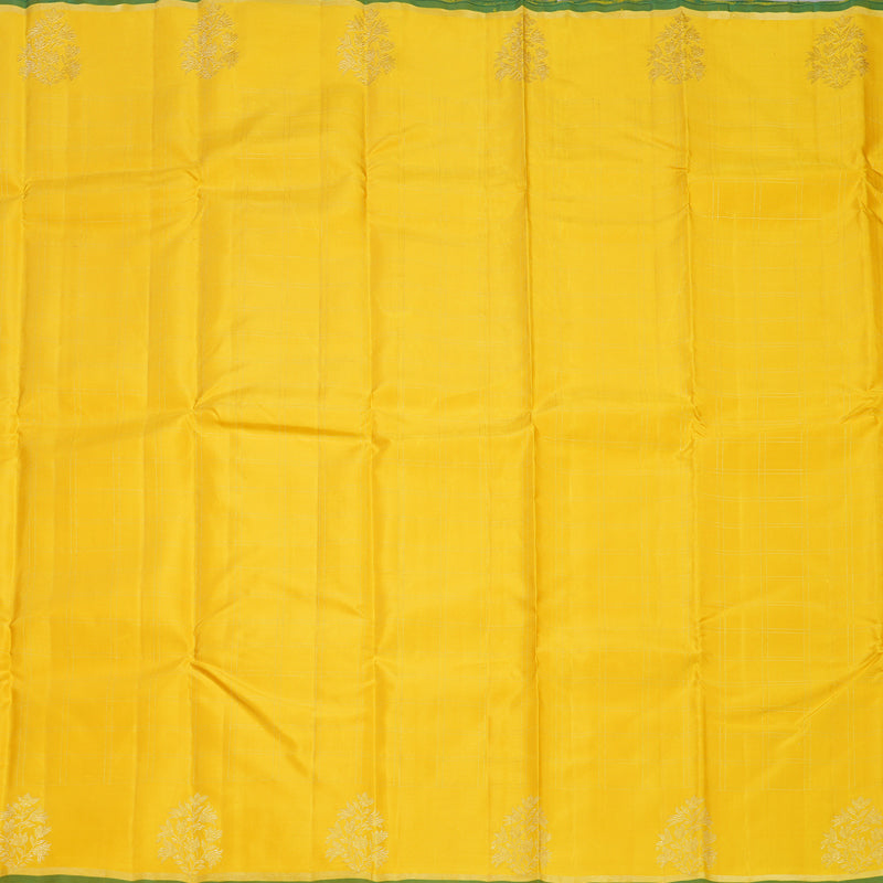 Hayagrivas Handloom Yellow Kanjivaram Silk Saree KBF361F1-1
