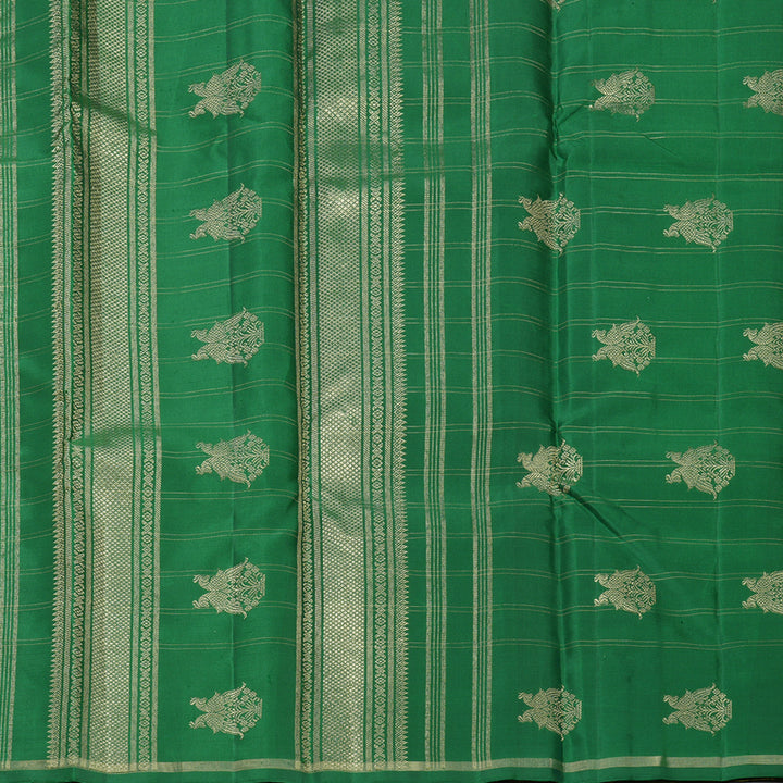 Hayagrivas Handloom Yellow Kanjivaram Silk Saree KBF361F1-1