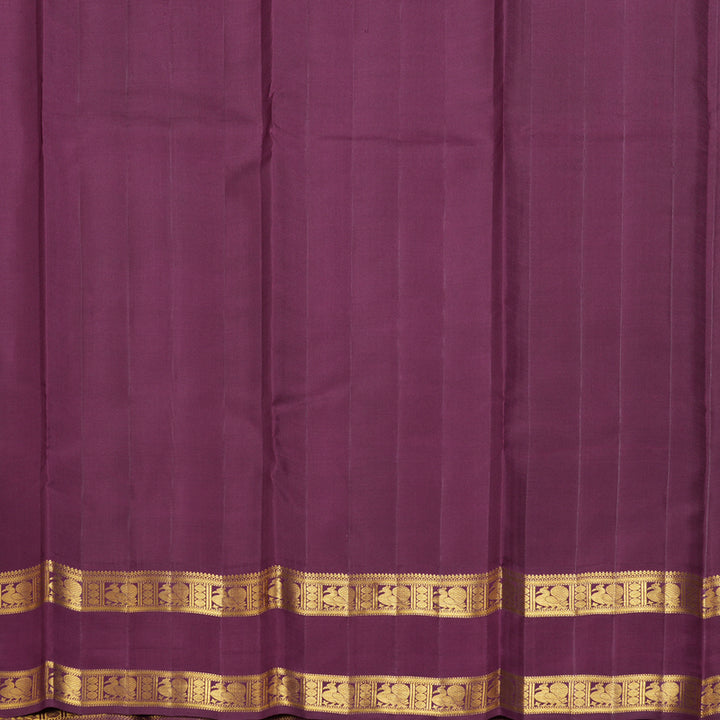Hayagrivas Handloom Teal Kanjivaram Silk Saree with Vadamalli Border KBF362F1-2
