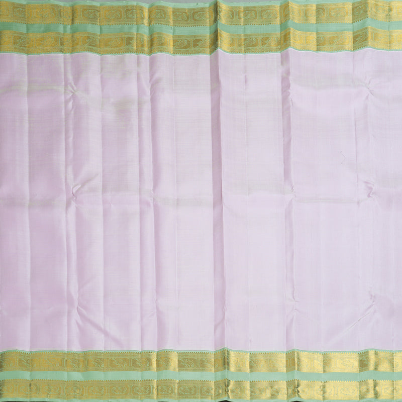 Hayagrivas Handloom Lotus Pink Kanjivaram Silk Saree with Pastel Green Border KBF362F2-3