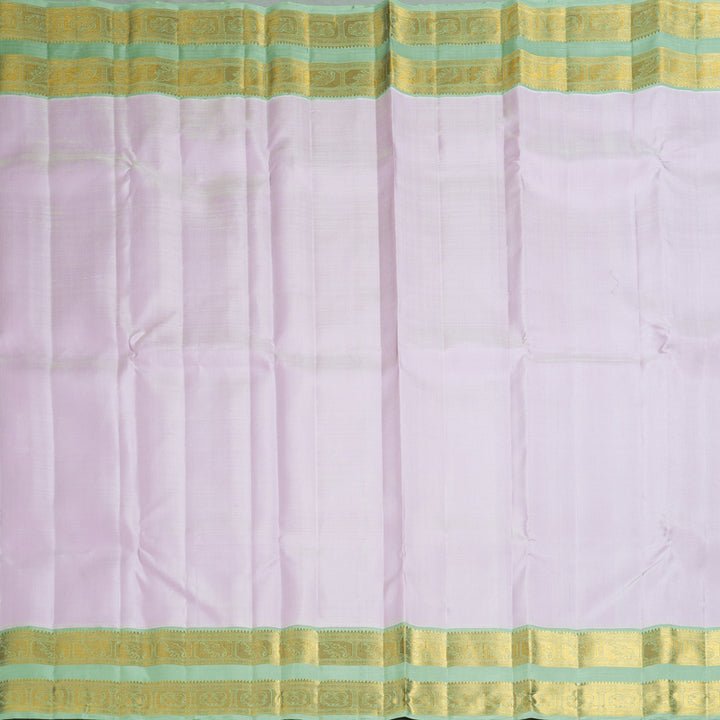 Hayagrivas Handloom Lotus Pink Kanjivaram Silk Saree with Pastel Green Border KBF362F2-3