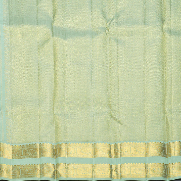 Hayagrivas Handloom Lotus Pink Kanjivaram Silk Saree with Pastel Green Border KBF362F2-3