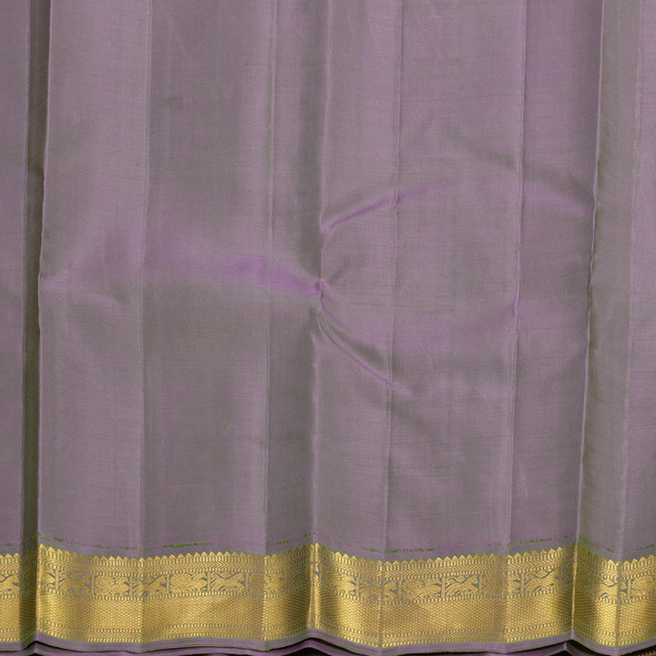 Hayagrivas Handloom Peach Orange Kanjivaram Silk Saree KBF362F3-1