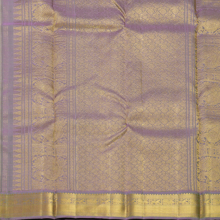 Hayagrivas Handloom Peach Orange Kanjivaram Silk Saree KBF362F3-1