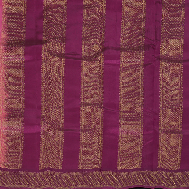 Hayagrivas Handloom Rose Pink Kanjivaram Silk Saree with Purple Border KBF364F1-5