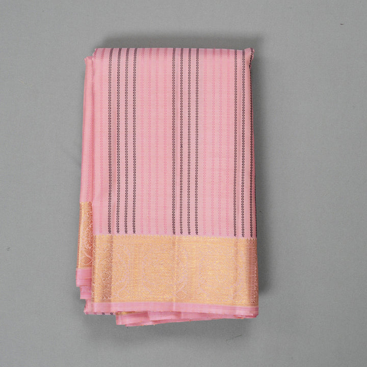 Hayagrivas Handloom Rose Pink Kanjivaram Silk Saree KBF365F3-1