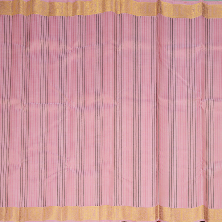 Hayagrivas Handloom Rose Pink Kanjivaram Silk Saree KBF365F3-1
