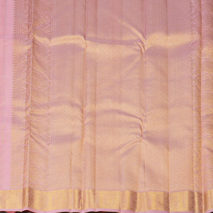 Hayagrivas Handloom Rose Pink Kanjivaram Silk Saree KBF365F3-1