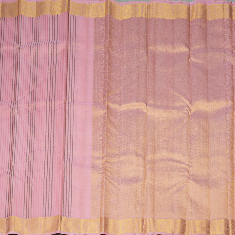 Hayagrivas Handloom Rose Pink Kanjivaram Silk Saree KBF365F3-1