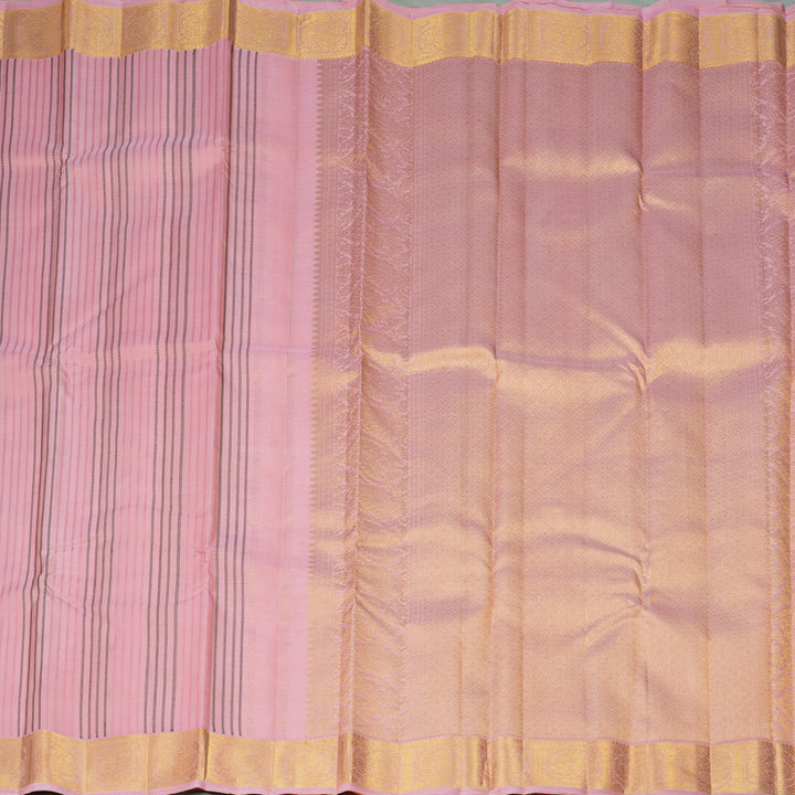 Hayagrivas Handloom Rose Pink Kanjivaram Silk Saree KBF365F3-1