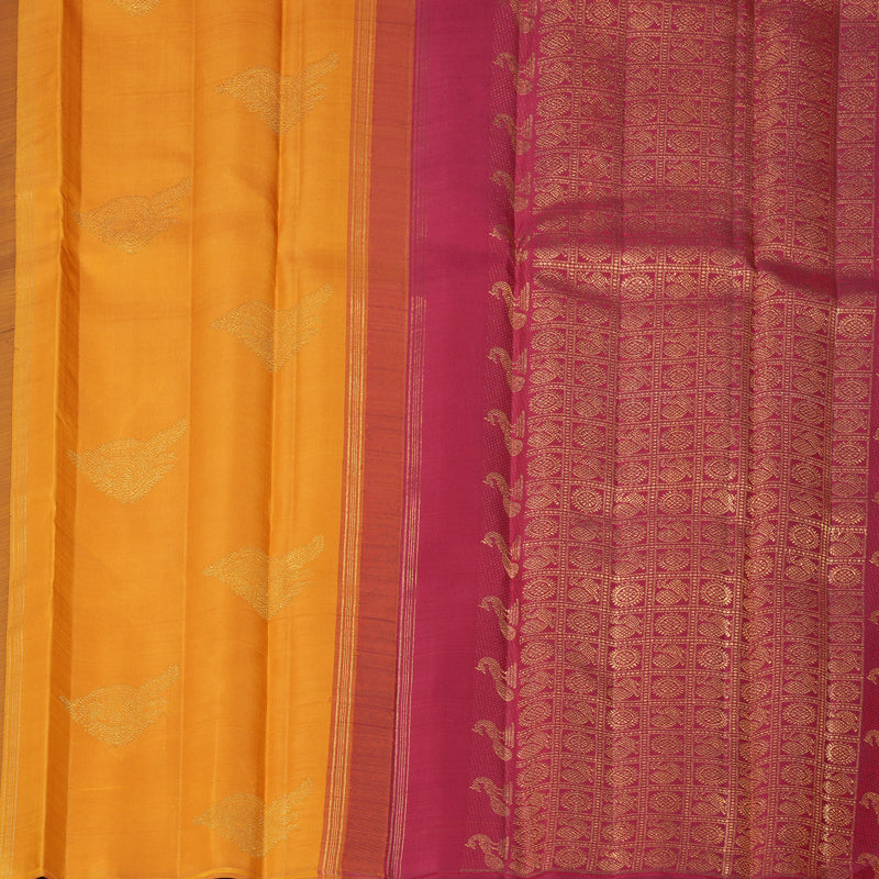 Hayagrivas Handloom Midnight Blue Kanjivaram Silk Saree KBF366F2-1