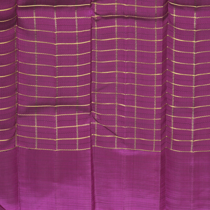 Hayagrivas Handloom Lemon Yellow Kanjivaram Silk Saree with Purple Border KBF367F2-1