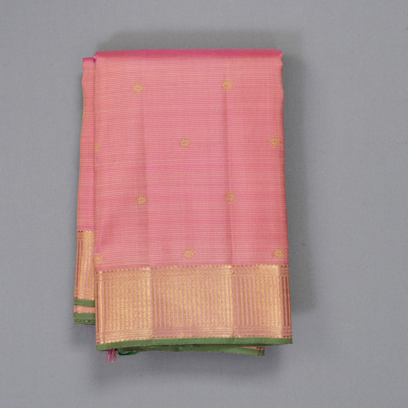 Hayagrivas Handloom Lotus Pink Kanjivaram Silk Saree KBF369F1-1