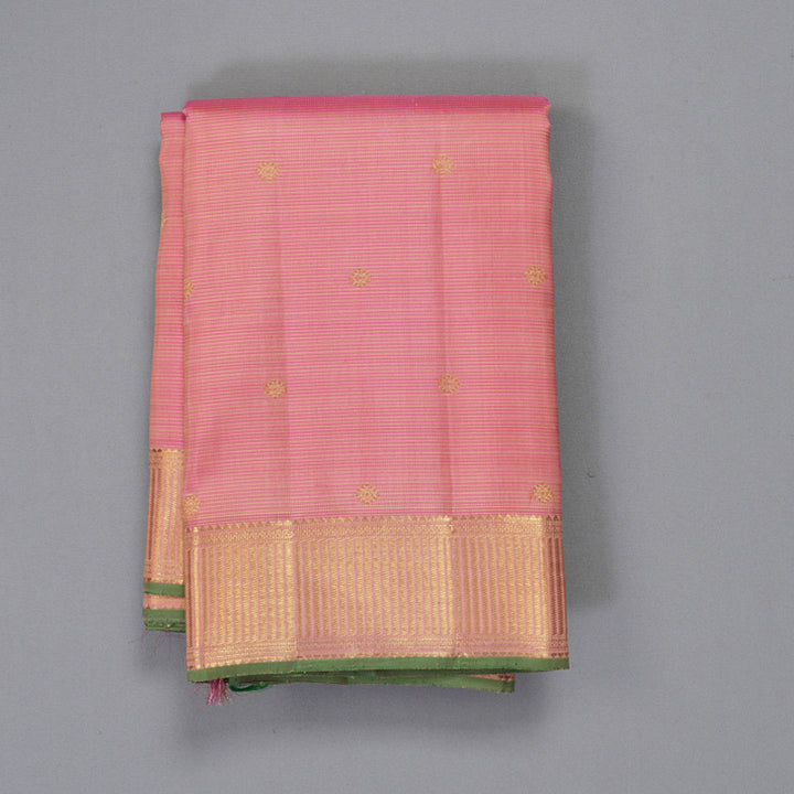 Hayagrivas Handloom Lotus Pink Kanjivaram Silk Saree KBF369F1-1