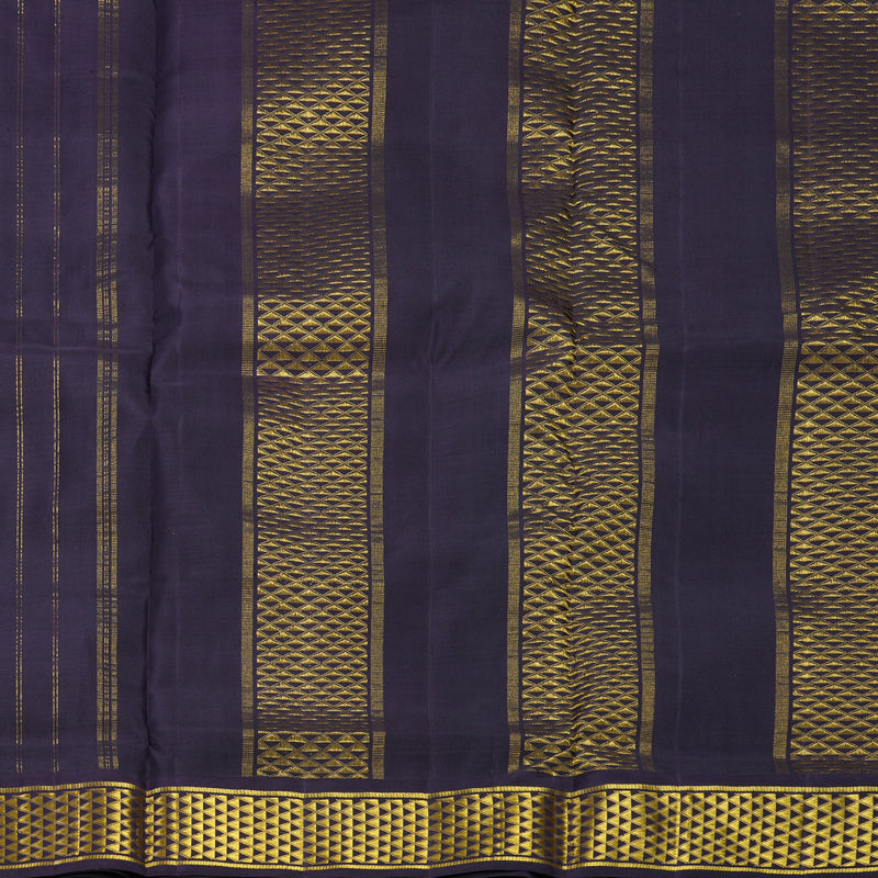 Hayagrivas Handloom Dusky Purple Ten Yards Silk Saree KBF373F3-1