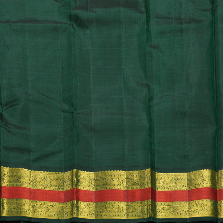 Hayagrivas Handloom Rose Pink Kanjivaram Silk Saree with Karum Pachai Border KBF377F11-1