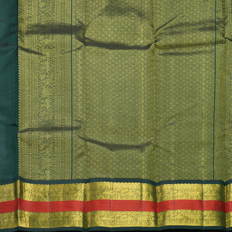 Hayagrivas Handloom Rose Pink Kanjivaram Silk Saree with Karum Pachai Border KBF377F11-1
