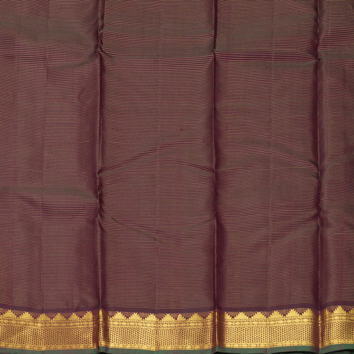 Hayagrivas Handloom Dark Purple Kanjivaram Silk Saree KBF377F3-1
