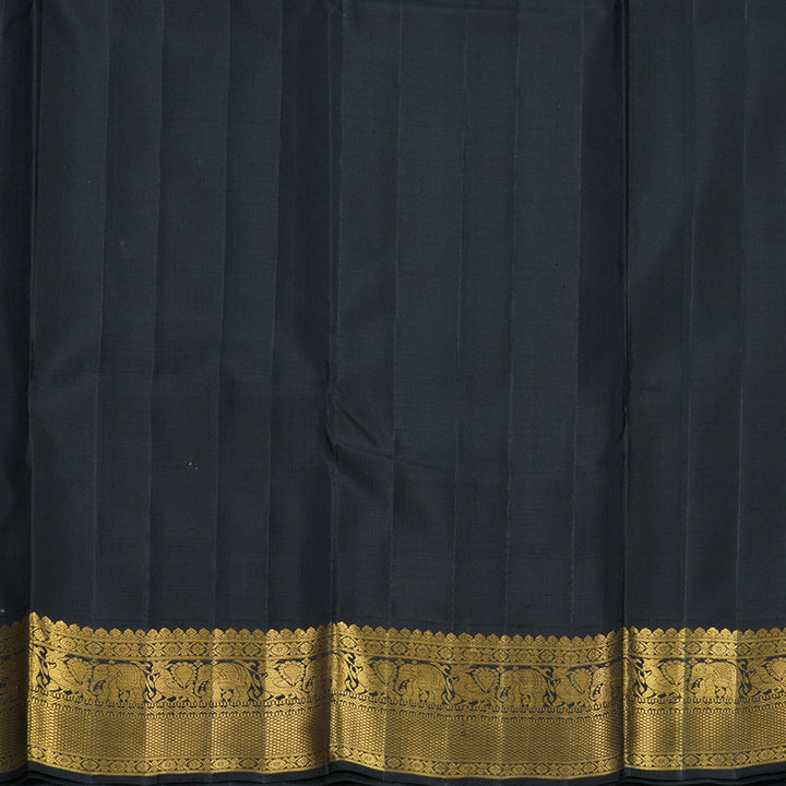 Hayagrivas Handloom Sandal Kanjivaram Silk Saree with Black Border KBF378F1-1