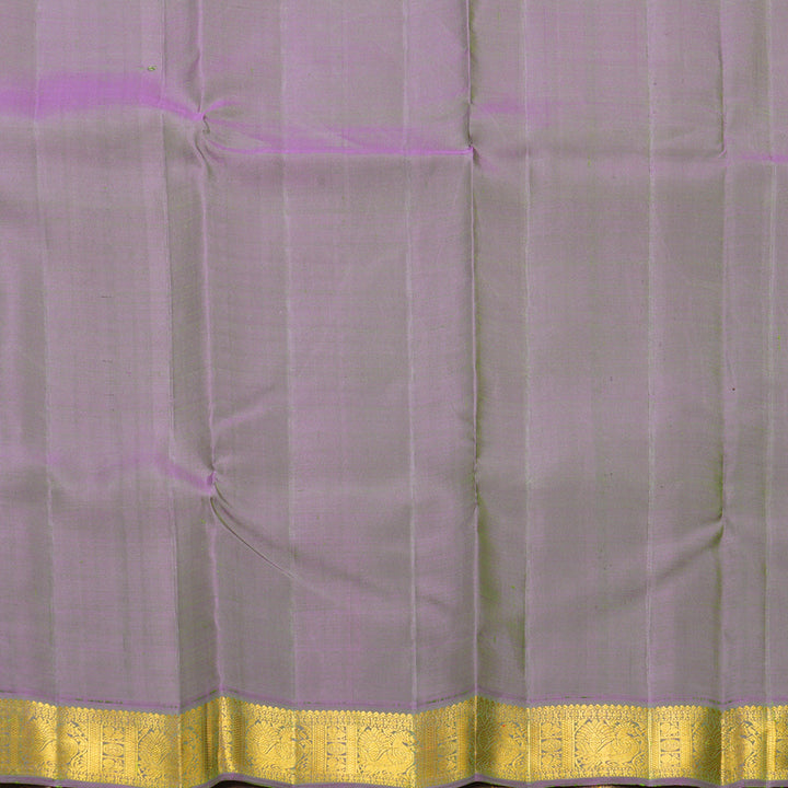 Hayagrivas Handloom Peach Kanjivaram Silk Saree KBF378F3-1