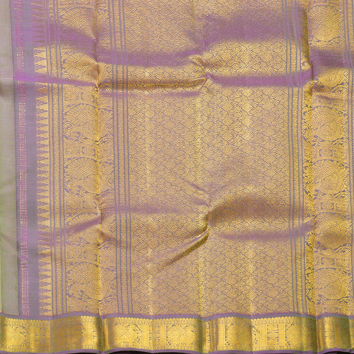 Hayagrivas Handloom Peach Kanjivaram Silk Saree KBF378F3-1