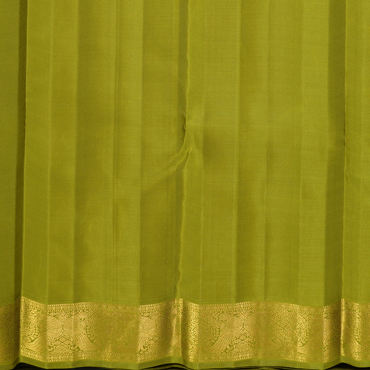Hayagrivas Handloom Vadamalli Purple Kanjivaram Silk Saree with Olive Green Border KBF378F3-2