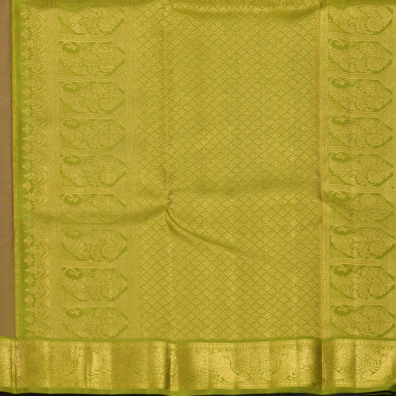 Hayagrivas Handloom Vadamalli Purple Kanjivaram Silk Saree with Olive Green Border KBF378F3-2