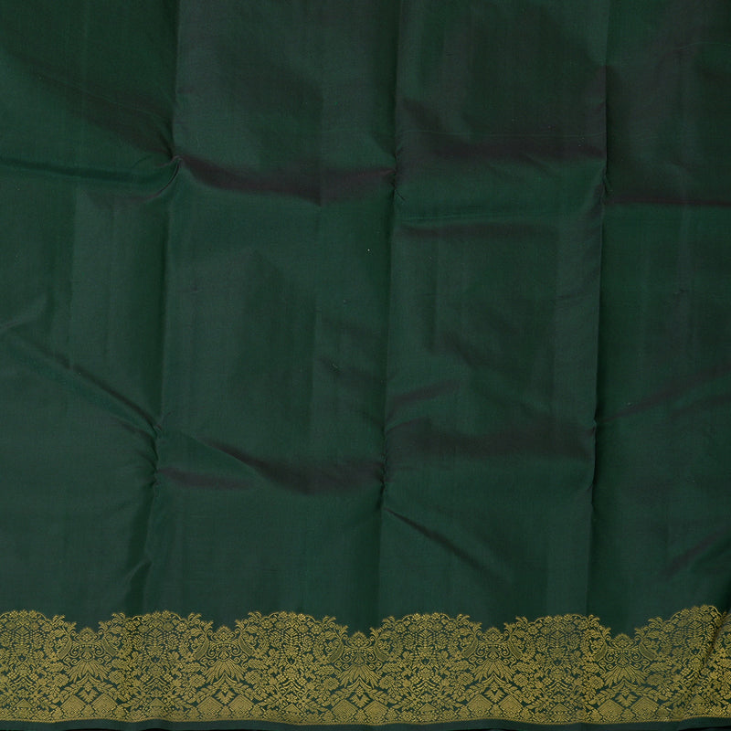 Hayagrivas Handloom Bottle Green Kanjivaram Silk Saree KBF37D2-4