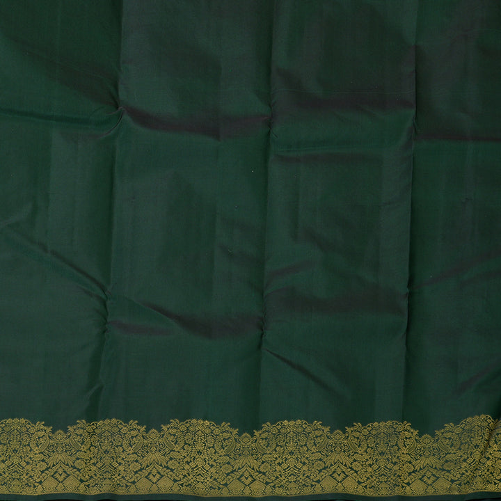 Hayagrivas Handloom Bottle Green Kanjivaram Silk Saree KBF37D2-4