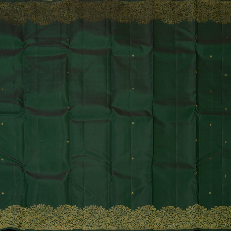 Hayagrivas Handloom Bottle Green Kanjivaram Silk Saree KBF37D2-4