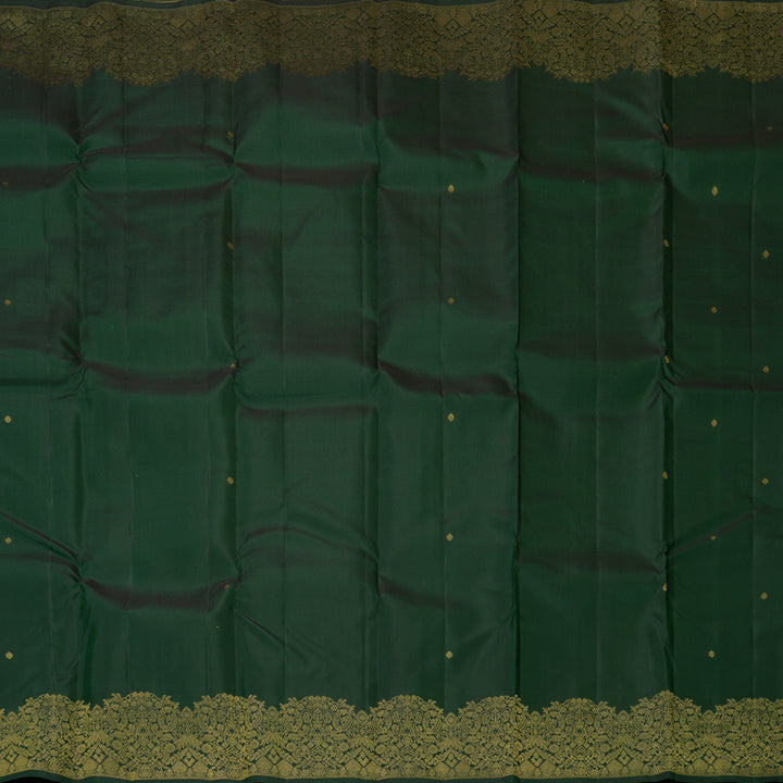 Hayagrivas Handloom Bottle Green Kanjivaram Silk Saree KBF37D2-4