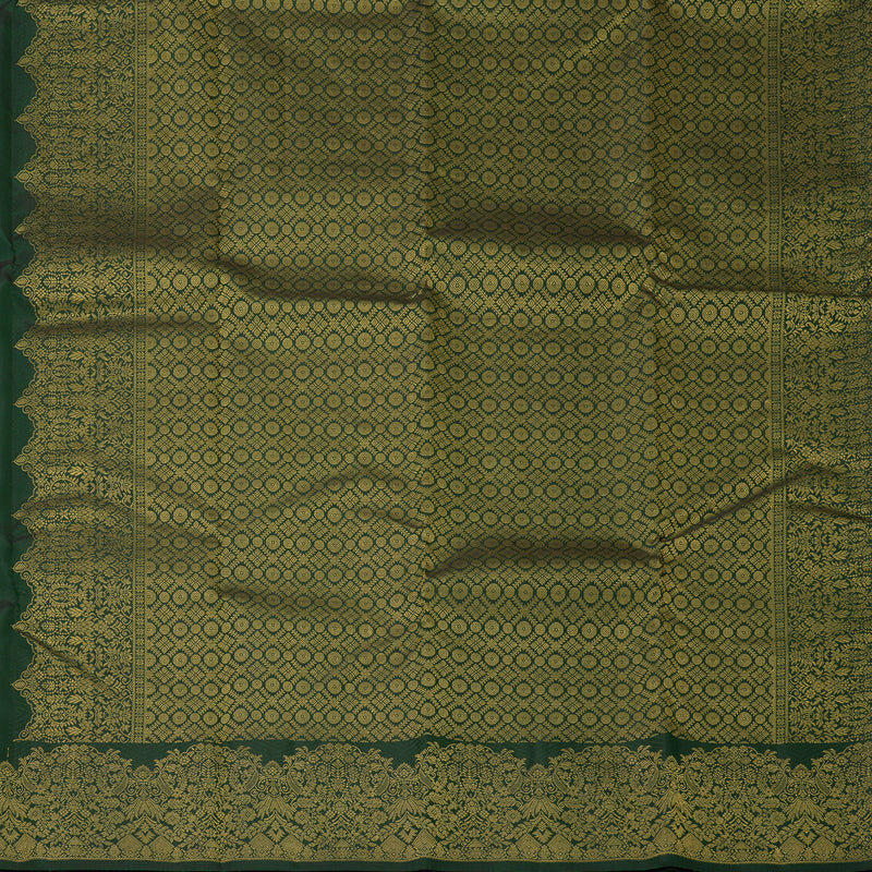 Hayagrivas Handloom Bottle Green Kanjivaram Silk Saree KBF37D2-4