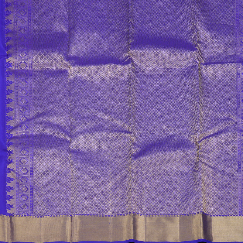 Hayagrivas Handloom MS Blue Kanjivaram Silk Saree KBF37D3-3