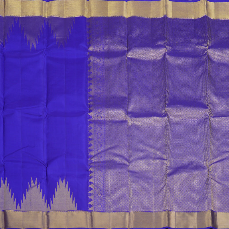 Hayagrivas Handloom MS Blue Kanjivaram Silk Saree KBF37D3-3
