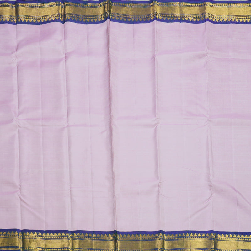 Hayagrivas Handloom Lotus Pink Kanjivaram Silk Saree with Mayilkazhuthu Border KBF383F1-1