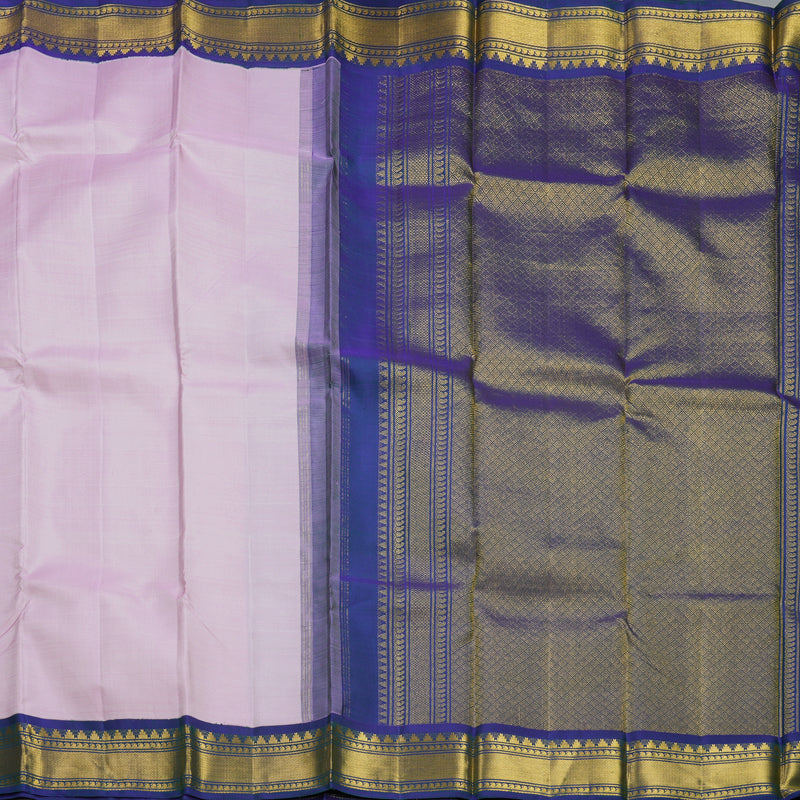 Hayagrivas Handloom Lotus Pink Kanjivaram Silk Saree with Mayilkazhuthu Border KBF383F1-1