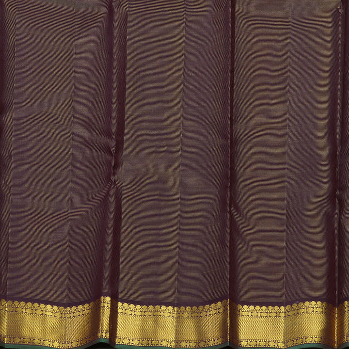 Hayagrivas Handloom Deep Plum Purple Kanjivaram Silk Saree KBF384F3-1