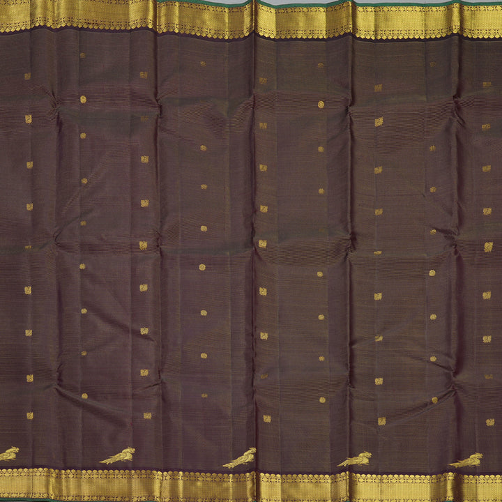 Hayagrivas Handloom Deep Plum Purple Kanjivaram Silk Saree KBF384F3-1