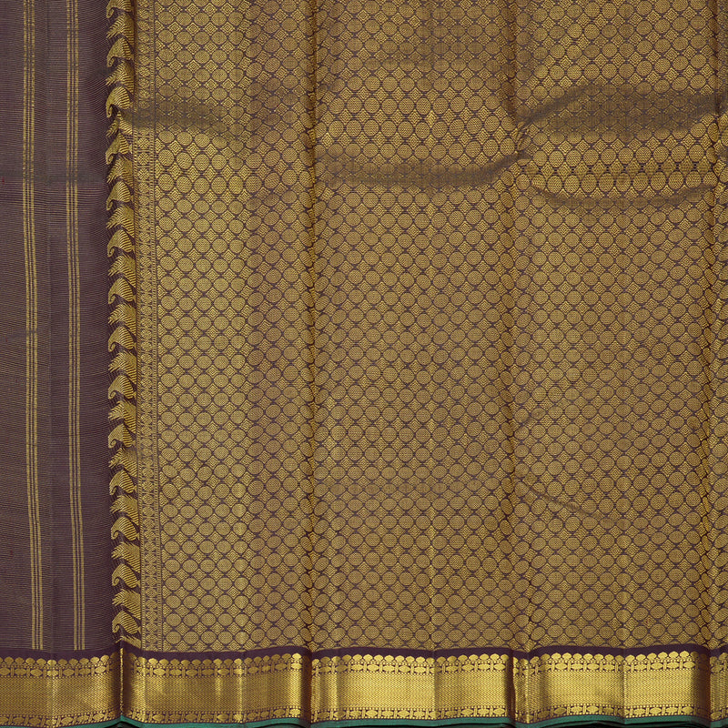 Hayagrivas Handloom Deep Plum Purple Kanjivaram Silk Saree KBF384F3-1