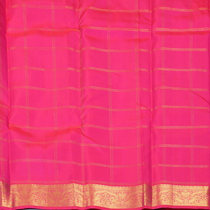 Hayagrivas Handloom Rani Pink Kanjivaram Silk Saree KBF388F3-1