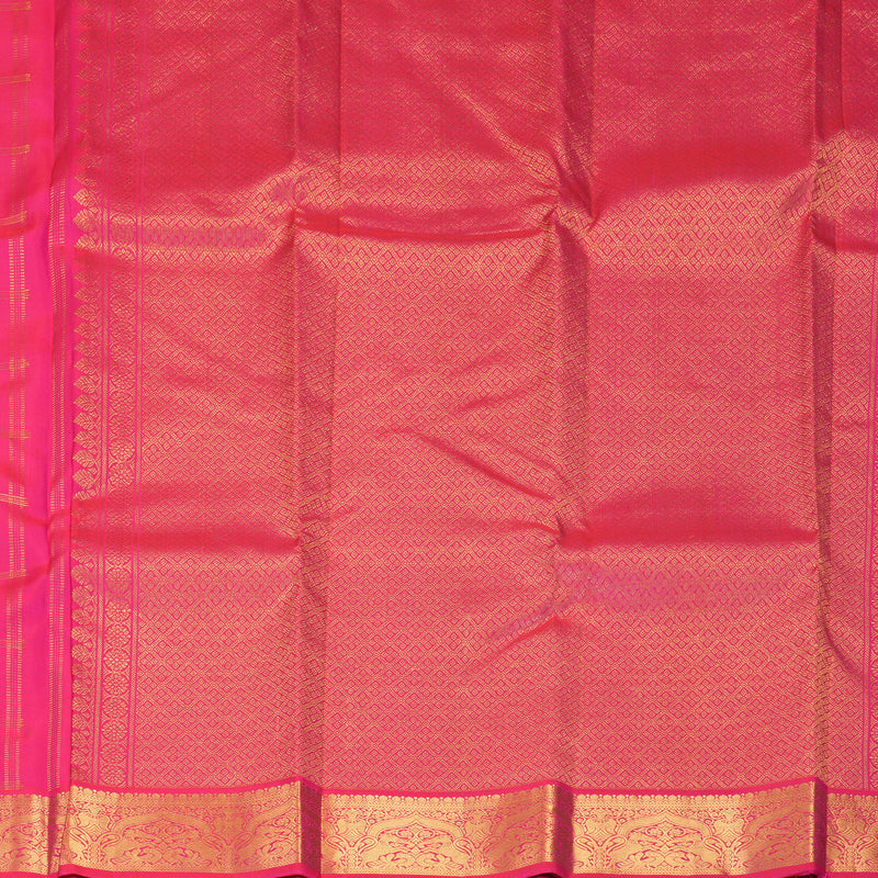 Hayagrivas Handloom Rani Pink Kanjivaram Silk Saree KBF388F3-1