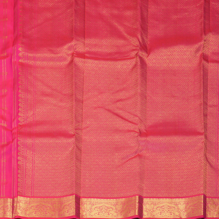 Hayagrivas Handloom Rani Pink Kanjivaram Silk Saree KBF388F3-1