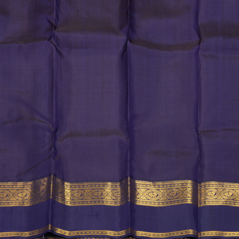 Hayagrivas Handloom Red Kanjivaram Silk Saree with Navy Blue Border KBF389F9-1