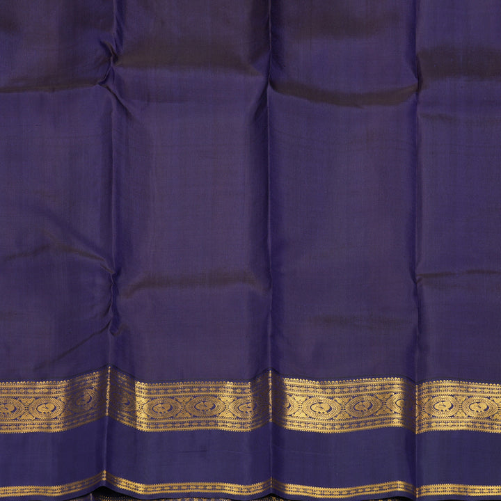 Hayagrivas Handloom Red Kanjivaram Silk Saree with Navy Blue Border KBF389F9-1
