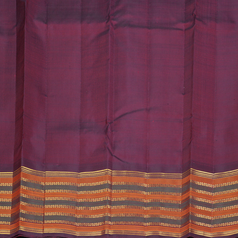 Hayagrivas Handloom Sandal Kanjivaram Silk Saree with Wine Maroon Border KBF390F8-1