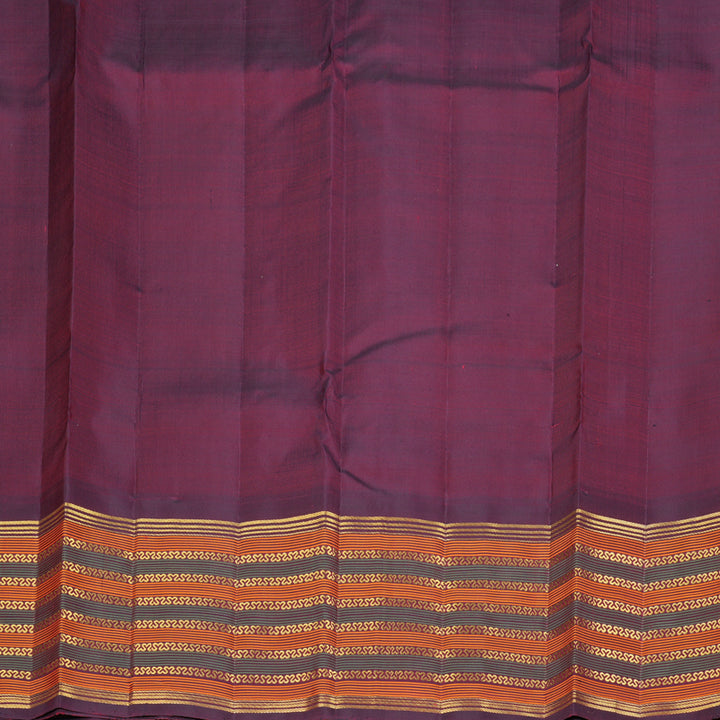 Hayagrivas Handloom Sandal Kanjivaram Silk Saree with Wine Maroon Border KBF390F8-1